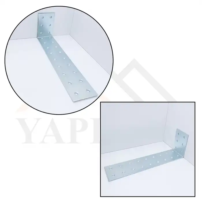 40x60x180 mm - Deprem Dolap Sabitleme Aparatı - Mobilya Gardırop Eşya Duvara Sabitleyici L Demir