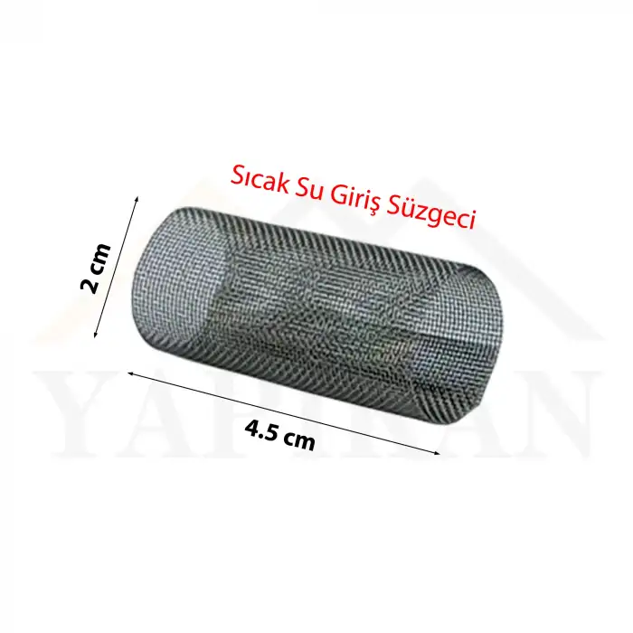 Uzun Tip Kombi Pislik Tutucu Filtresi Sıcak Su Girişi 3/4 Çap - Petek Kombi Bakımı Filtre Süzgeç Tamiri - Kombi Bağlantı Seti Tamir Süzgeci