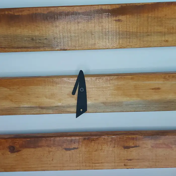 1 Numara - Dekoratif Texture Mat Siyah Ferforje Demir Kapı Numarası 1 No - Bina Kapısı, Ahşap Panjur Kapı, Daire Kapısı, Bahçe Kapısı Metal Vidalı Kapı Numarası