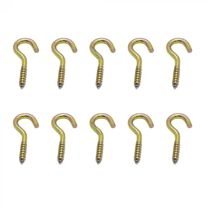 10 ad. Açık Piton Kanca 16x30 - Tavana Duy Avize Asma Kancası Demir - Duvara İp Halat Askı Aparatı