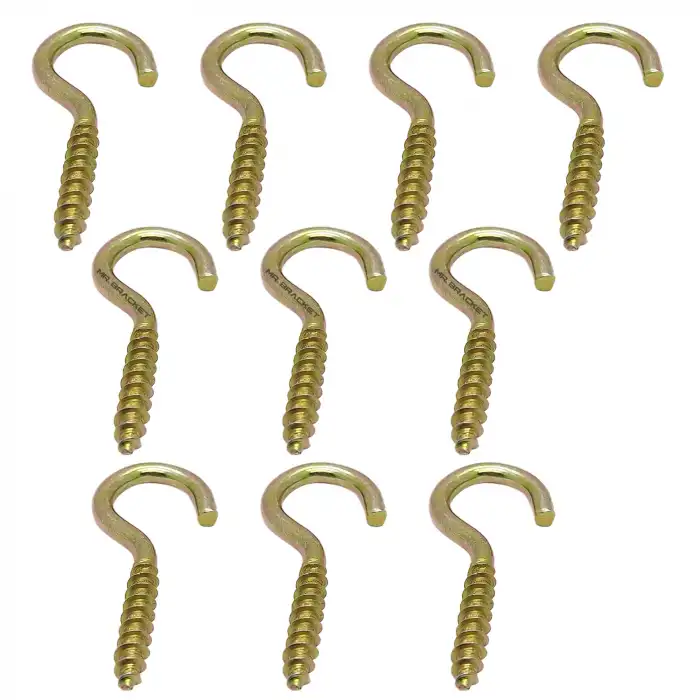 10 ad. Açık Piton Kanca 21x80 - Tavana Duy Avize Asma Kancası Demir - Duvara İp Halat Askı Aparatı