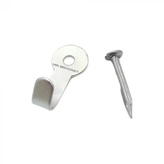 10 ad Duvar Tip Tablo Askısı - Beton Çivili Metal Çerçeve Askı Aparatı - Fotoğraf Resim Asma Kancası