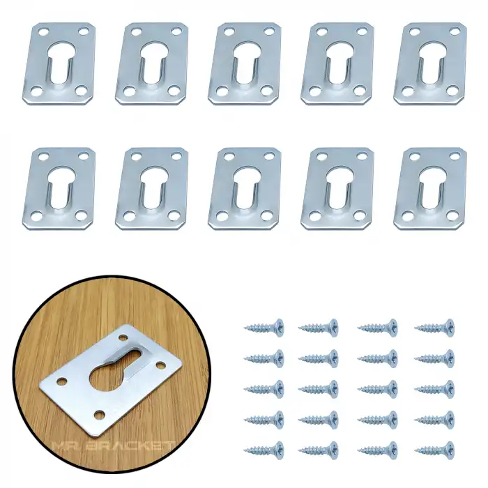 10 ad. Gizli Çerçeve Askısı Büyük - Metal Tablo Askı Aparatı - Vidalı Fotoğraf Resim Asma Kancası