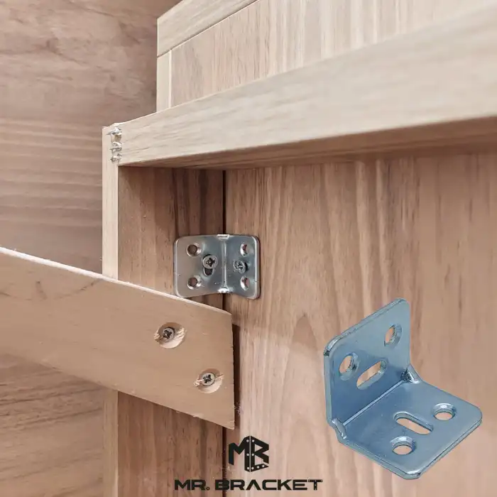 10 ad. L Demir Gönye Köşebent 30x25x25mm - Mobilya Dolap Raf Masa Köşe Bağlantı Birleştirme Aparatı