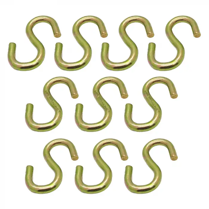 10 Ad. Metal S Kanca Büyük - Es Kanca - Gardırop Kancası Demir - Avize Eşya Elbise Asmak Için Kanca