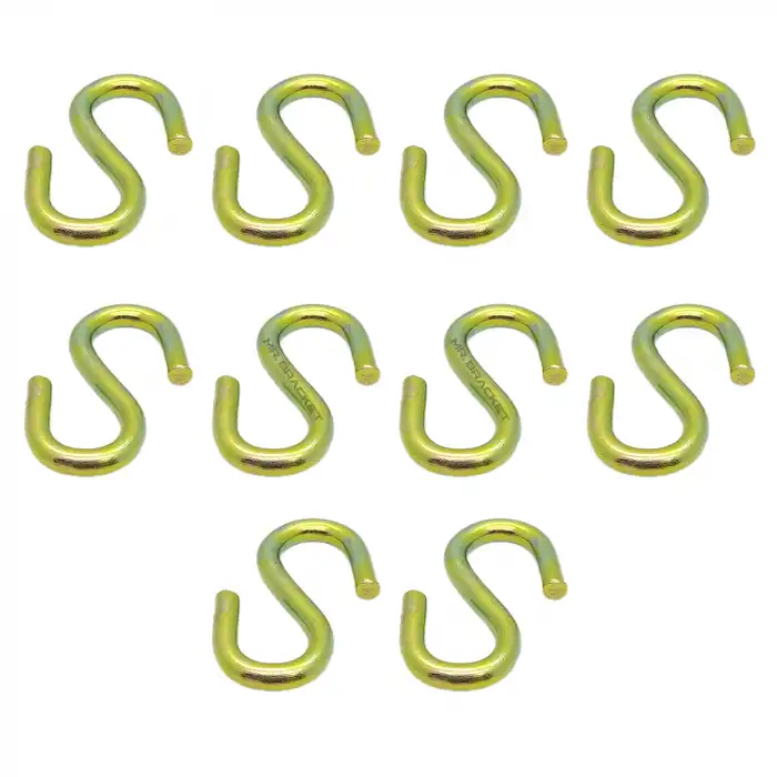 10 Ad. Metal S Kanca Küçük - Es Kanca - Gardırop Kancası Demir - Avize Eşya Elbise Asmak Için Kanca