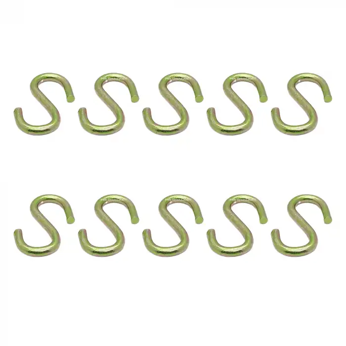 10 ad. Metal S Kanca Minik - eS Kanca - Dolap Kancası Demir - Avize Eşya Elbise Asmak için Kanca