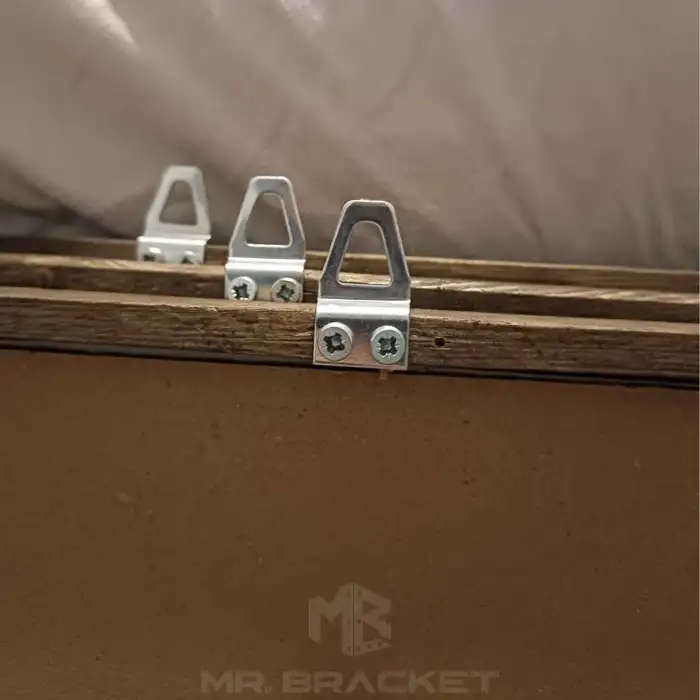 10 ad Tablo Kancası Kıvrık Model - Metal Çerçeve Askısı Aparatı - Vidalı Fotoğraf Resim Asma Kancası