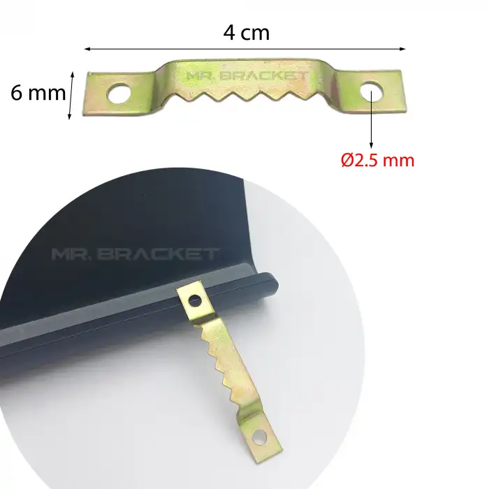 10 ad- Timsah Çerçeve Askısı Küçük Janjan - Metal Çerçeve Askı Aparatı - Tablo Fotoğraf Asma Kancası