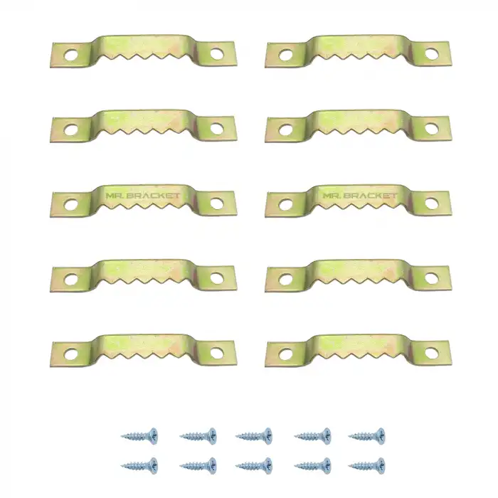 10 ad- Timsah Çerçeve Askısı Küçük Janjan - Metal Çerçeve Askı Aparatı - Tablo Fotoğraf Asma Kancası