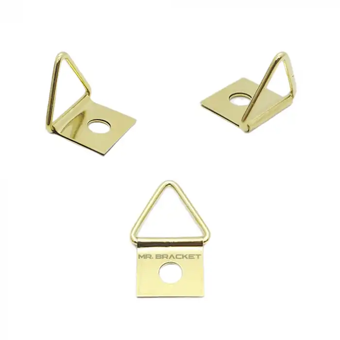 10 ad Üçgen Çerçeve Askısı 3 no - Oynar Başlıklı Metal Tablo Askı Aparatı - Duvar Resim Asma Kancası