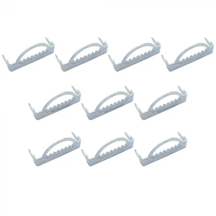 10 adet - D Tip Çivili Timsah Askı - Metal Çerçeve Tablo Askısı Aparatı - Çakmalı Resim Asma Kancası