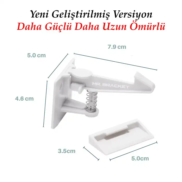 10lu Bebek Çocuk Güvenliği Gizli Dolap Çekmece Kilidi - Geliştirilmiş Versiyon 3M Yapışkanlı Kilit