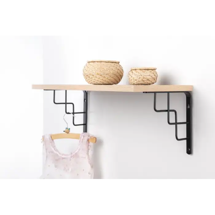 150x150mm - Dekoratif Beyaz Raf Altı L Ayak - Ferforje Raf Demiri Konsol Ayağı - Metal Duvar Raf Tutucu Montaj Aparatı