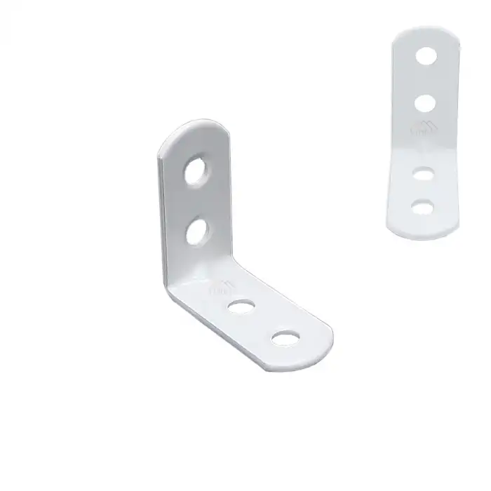 15x35x35mm Yuvarlak Başlı Köşebent Beyaz Renk (federli) - L Demir Gönye Köşe Birleştirme Sabitleme Aparatı