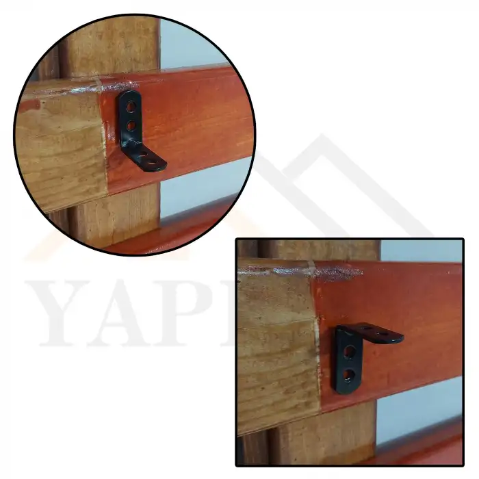 15x35x35mm Yuvarlak Başlı Köşebent Siyah Renk (federli) - L Demir Gönye Köşe Birleştirme Sabitleme Aparatı