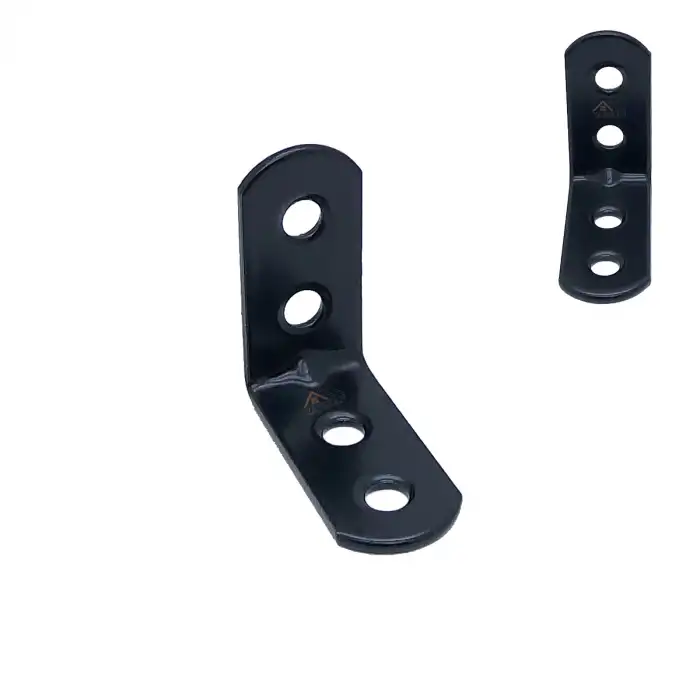 15x35x35mm Yuvarlak Başlı Köşebent Siyah Renk (federli) - L Demir Gönye Köşe Birleştirme Sabitleme Aparatı