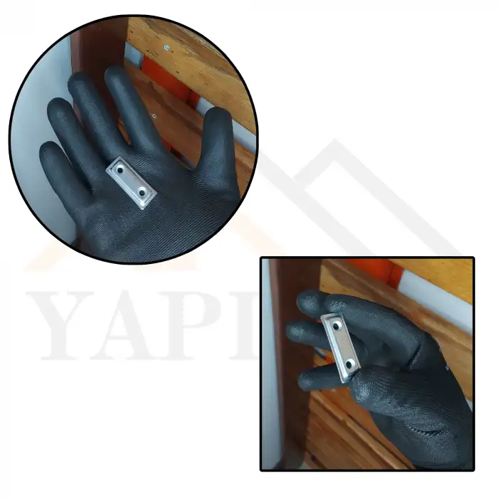 16x40mm - Düz Gönye Köşebent Bağlantı Demiri (Kod-420) - Mobilya Dolap Sabitleme Kenar Köşe Birleştirme Montaj Aparatı