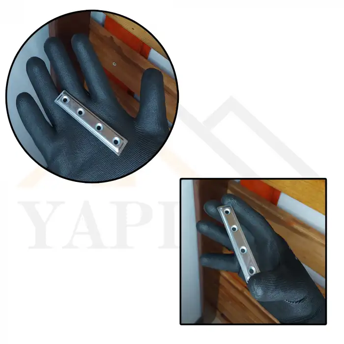 16x80mm - Düz Gönye Köşebent Bağlantı Demiri (Kod-422) - Mobilya Dolap Sabitleme Kenar Köşe Birleştirme Montaj Aparatı