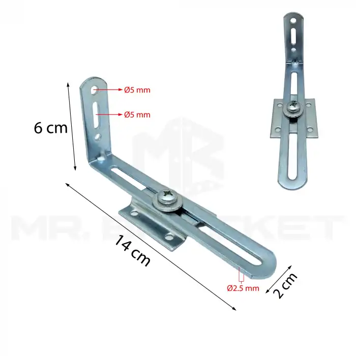 2 ad. Metal Ayarlı Ağır Yük Deprem Dolap Sabitleme Aparatı Seti - Mobilya Gardırop Duvar Sabitleyici