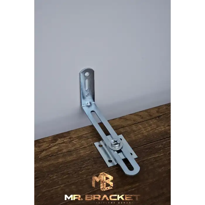 2 ad. Metal Ayarlı Ağır Yük Deprem Dolap Sabitleme Aparatı Seti - Mobilya Gardırop Duvar Sabitleyici