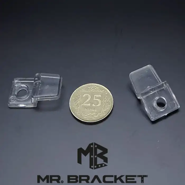 20 ad. Şeffaf Plastik Ayna Tırnağı - Cam Tutucu Tırnak - Duvara Ayna Sabitleyici Asma Montaj Aparatı