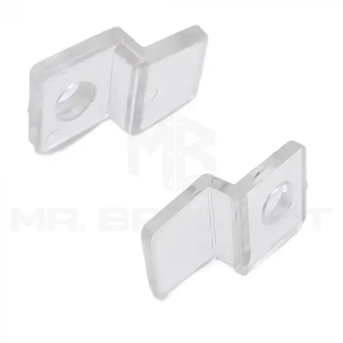 20 ad. Şeffaf Plastik Ayna Tırnağı - Cam Tutucu Tırnak - Duvara Ayna Sabitleyici Asma Montaj Aparatı