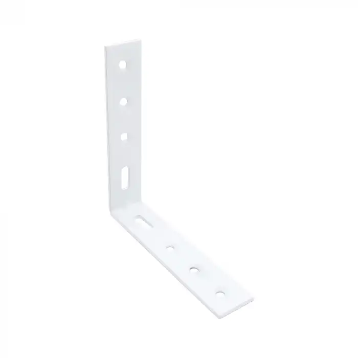 20x95x95mm- Beyaz L Demir Gönye Köşebent - Mobilya Dolap Sabitleme Köşe Bağlantı Aparatı