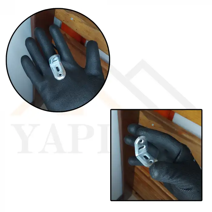 22x30x30mm - L Demir Gönye Köşebent (Kod-598) - Mobilya Dolap Raf Sabitleme Birleştirme Demiri - Köşe Bağlantı Aparatı