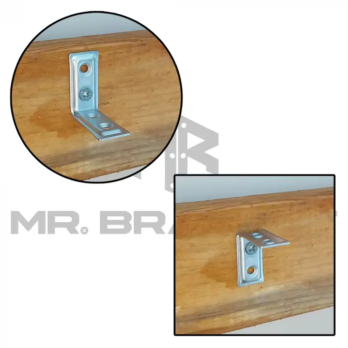 25 Ad. L Demir Gönye Köşebent 16x30x30mm - Mobilya Dolap Sabitleme Köşe Birleştirme Bağlantı Aparatı