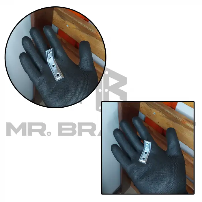 25 Ad. L Demir Gönye Köşebent 16x30x30mm - Mobilya Dolap Sabitleme Köşe Birleştirme Bağlantı Aparatı