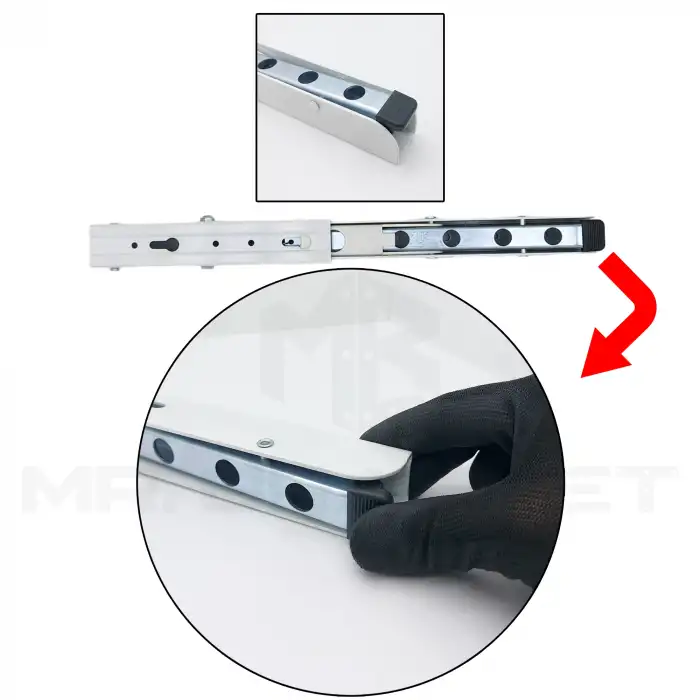 30cm Beyaz 1-Takım - Mandallı Katlanabilir Masa Konsolu - Açılır Kapanır Duvara Monte Katlanır L Raf Masa Ayağı