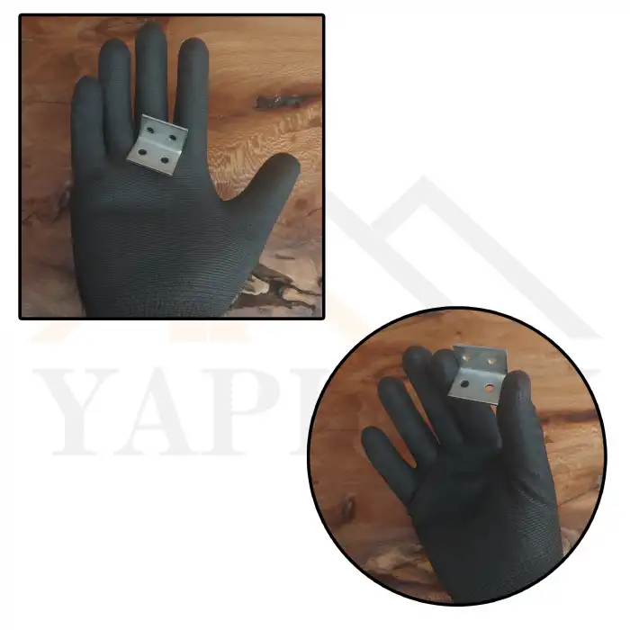 30x20x20mm - Paslanmaz İnox L Demir Gönye Köşebent - Mobilya Dolap Köşe Birleştirme Bağlantı Aparatı