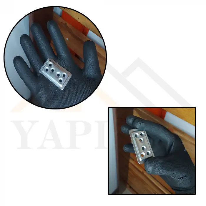 30x50mm - Düz Gönye Köşebent Bağlantı Demiri (Kod-423) - Mobilya Dolap Sabitleme Kenar Köşe Birleştirme Montaj Aparatı