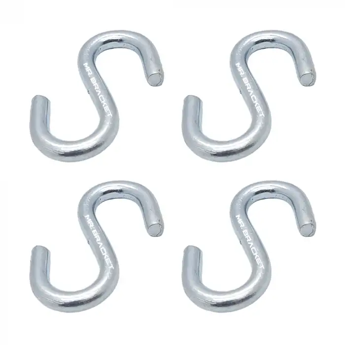 4 Ad. Ağır Yük Metal S Kanca Ekstra - Çiçeklik Saksı Avize Dolap Kancası - Hamak Salıncak Kancası