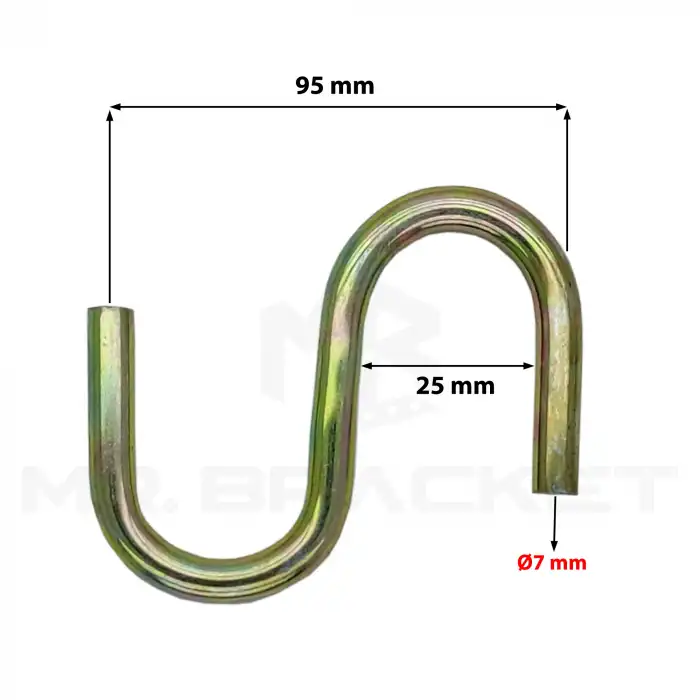 4 ad. S Kanca Demir - Extra Es Kanca - Ağır Yük Kancası - Salıncak Hamak Kancası