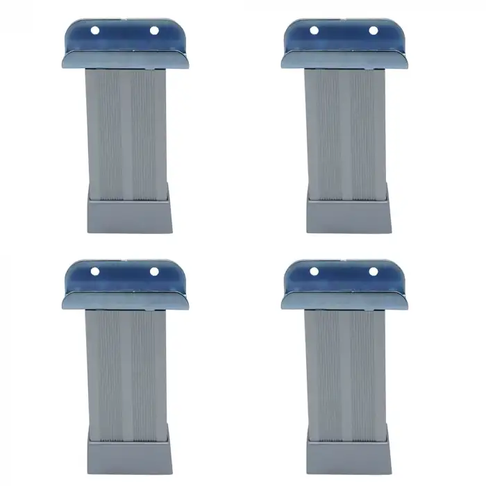 4lü 18mm Sunta Mdf Geçme U Alüminyum Ayak 10cm - Ayarlı Suntaya Geçme Mobilya Dolap Baza Masa Ayağı