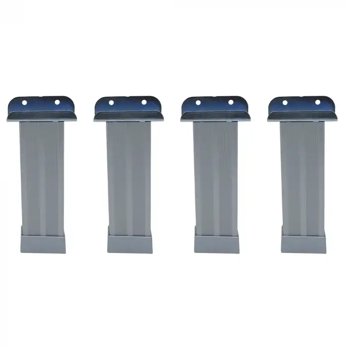 4lü 18mm Sunta Mdf Geçme U Alüminyum Ayak 15cm - Ayarlı Suntaya Geçme Mobilya Dolap Baza Masa Ayağı