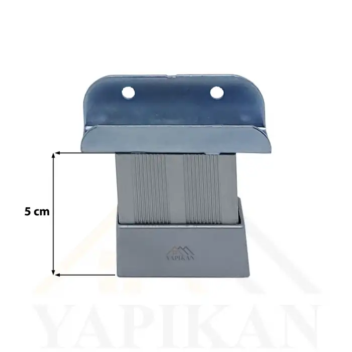 4lü 18mm Sunta Mdf Geçme U Alüminyum Ayak 5 cm - Ayarlı Suntaya Geçme Mobilya Dolap Baza Masa Ayağı