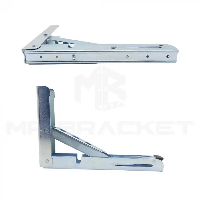 40cm Çinko 1-Takım - Mandallı Katlanabilir Masa Konsolu - Açılır Kapanır Duvara Monte Katlanır L Raf Masa Ayağı