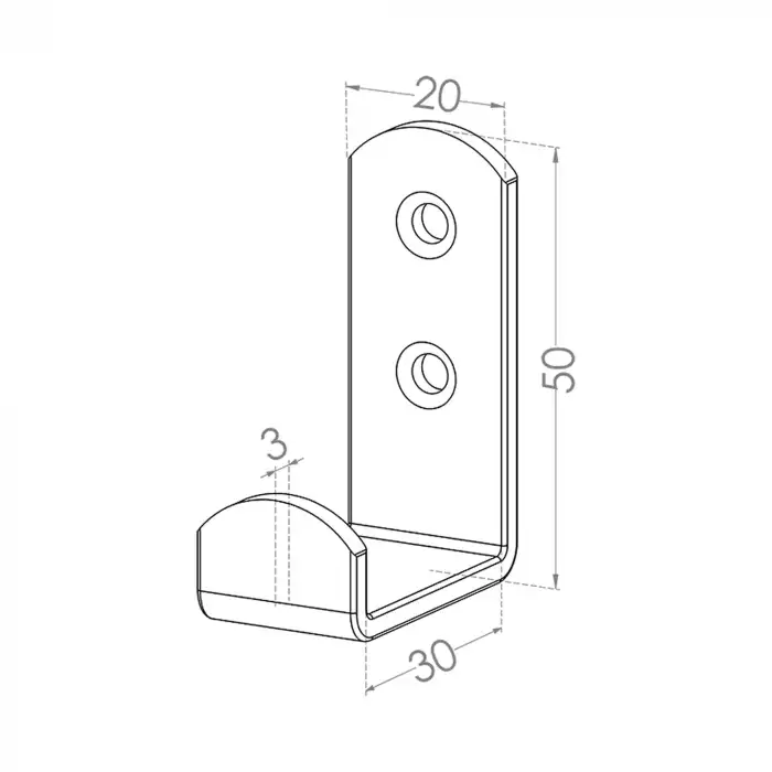 5 ad. Çelik Portmanto Askısı 30mm Beyaz - Vestiyer Duvar Elbise Askılığı Okul Çanta Mobilya Askısı