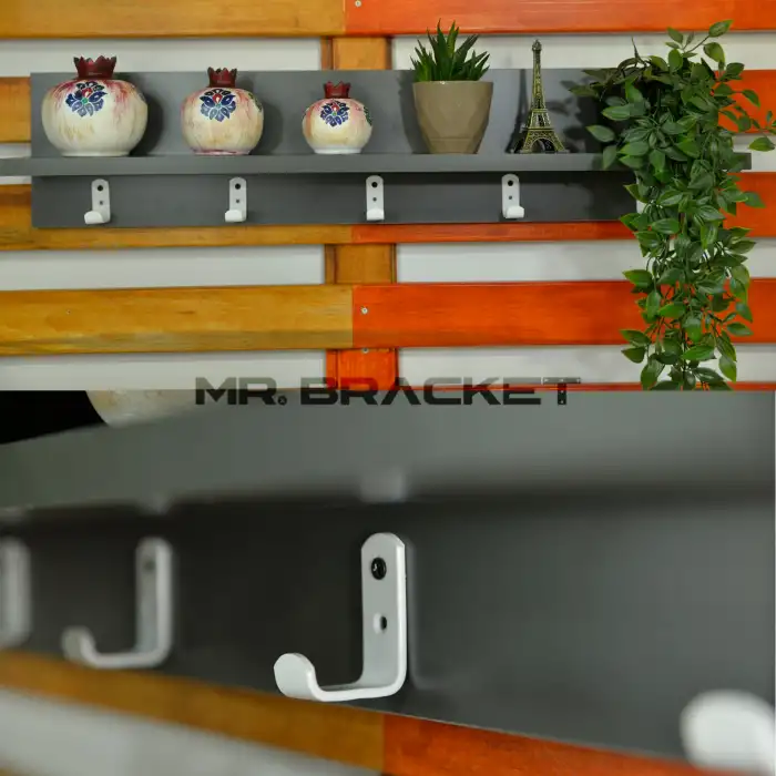 5 ad. Çelik Portmanto Askısı 30mm Beyaz - Vestiyer Duvar Elbise Askılığı Okul Çanta Mobilya Askısı