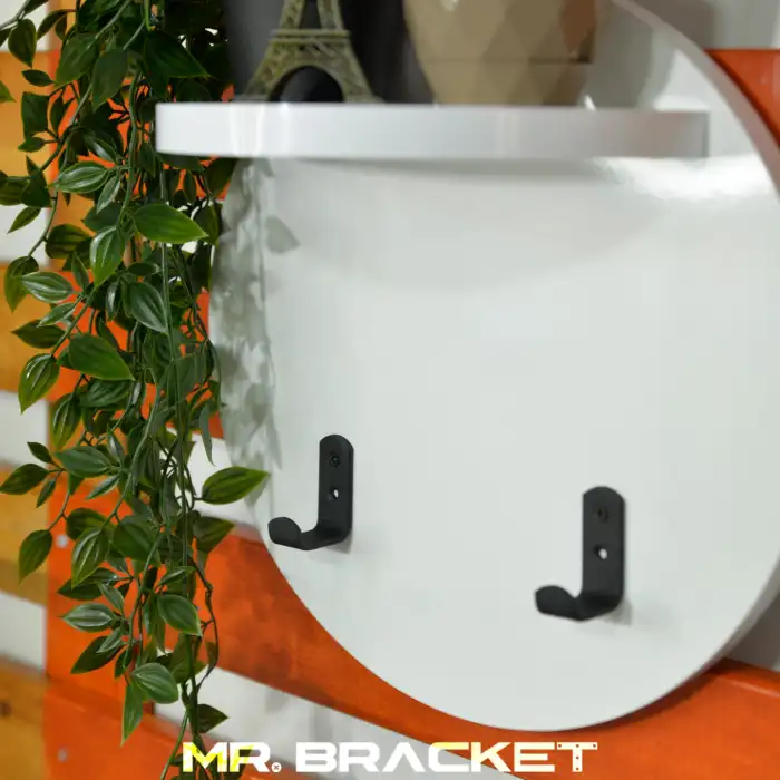 5 ad. Dekoratif Çelik Texture Mat Siyah Portmanto Askısı 30mm - Dolap Vestiyer Duvar Elbise Askılığı