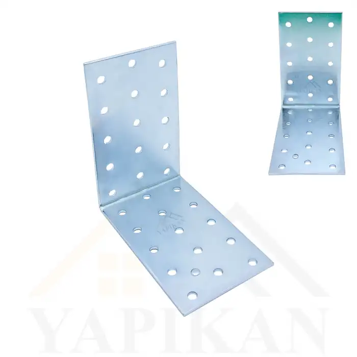 60x100x100mm - Geniş L Demir Gönye Köşebent - Mobilya Dolap Raf Masa Köşe Bağlantı Aparatı - (Kod_653)