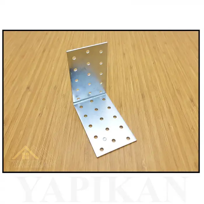 60x100x100mm - Geniş L Demir Gönye Köşebent - Mobilya Dolap Raf Masa Köşe Bağlantı Aparatı - (Kod_653)