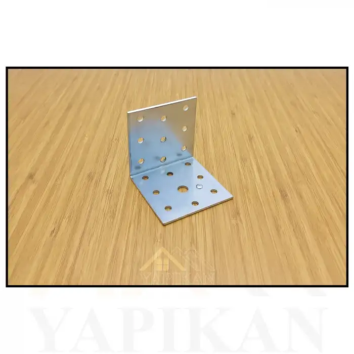 60x60x60mm - Geniş L Demir Gönye Köşebent - Mobilya Dolap Raf Masa Köşe Bağlantı Aparatı - (Kod_651)