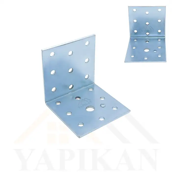 60x60x60mm - Geniş L Demir Gönye Köşebent - Mobilya Dolap Raf Masa Köşe Bağlantı Aparatı - (Kod_651)