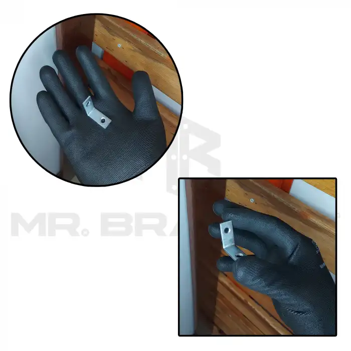 Mr. Bracket 25 ad L Demir Gönye Köşebent 12x25x25mm- Mobilya Dolap Köşe Birleştirme Bağlantı Aparatı