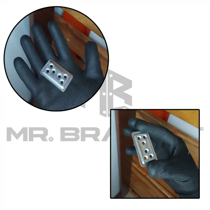 Mr. Bracket 25 ad. Düz Gönye Bağlantı Demiri 30x50mm - Mobilya Dolap Raf Köşe Birleştirme Aparatı