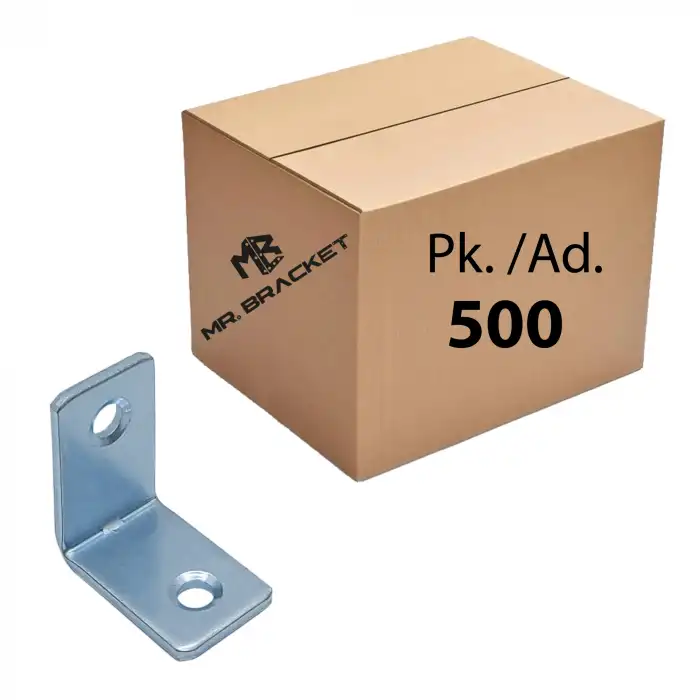 Toptan 500 ad. - 16x25x25mm L Demir Gönye Köşebent - Mobilya Dolap Köşe Birleştirme Bağlantı Aparatı